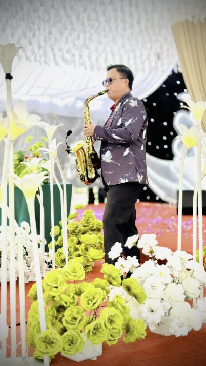 Hệ thống ánh sáng và backdrop sao đêm trong tiệc cưới tại Hội Nghĩa – Tân Uyên