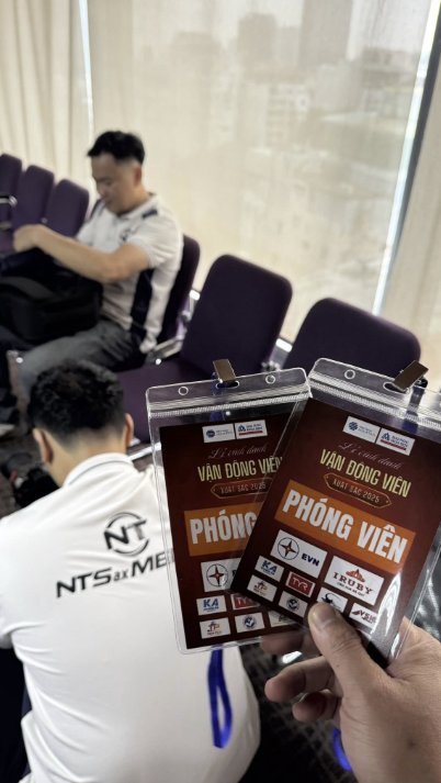 Thẻ phóng viên của ê-kíp NTSax Media Entertainment tại Lễ vinh danh vận động viên 2025
